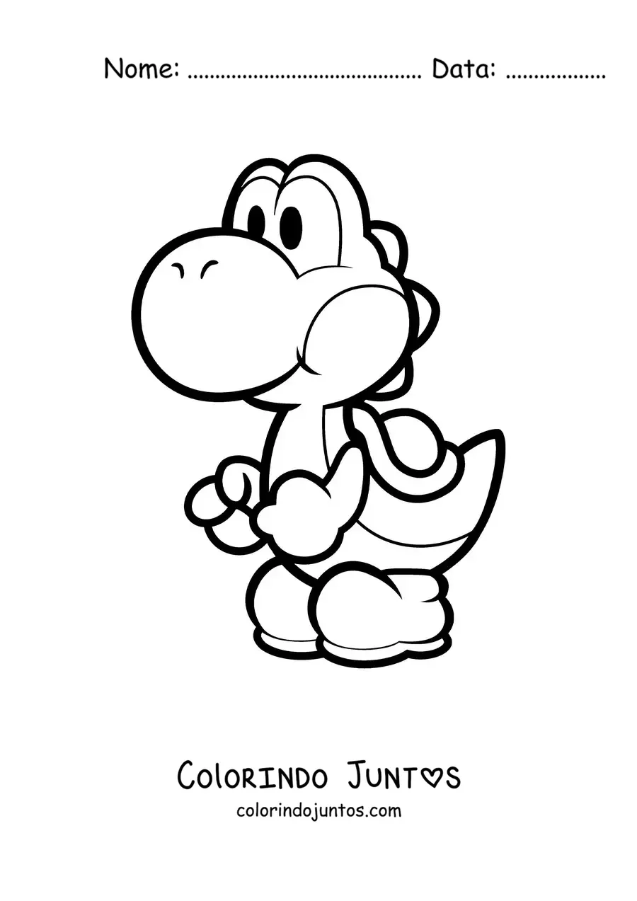 Desenho para colorir do Yoshi de Mario Bros