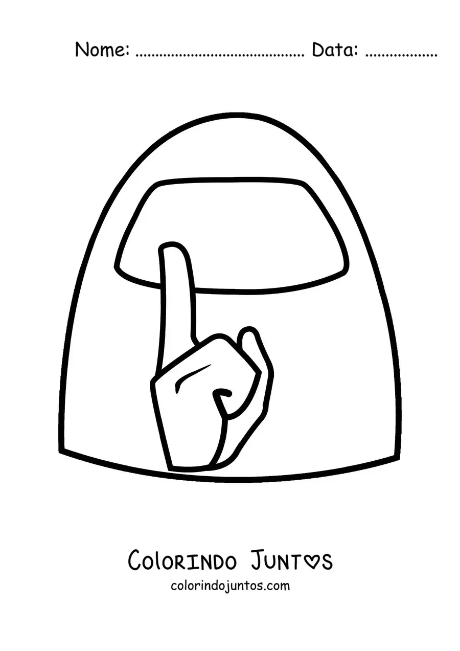 Desenho para colorir de um impostor de Among Us