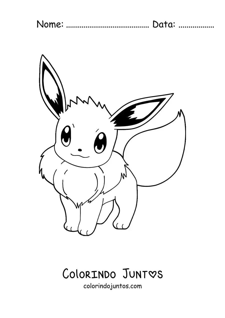 Desenho para colorir do pokémon Eevee