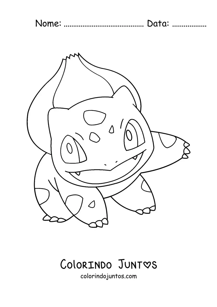 Desenho para colorir do pokémon Bulbasaur