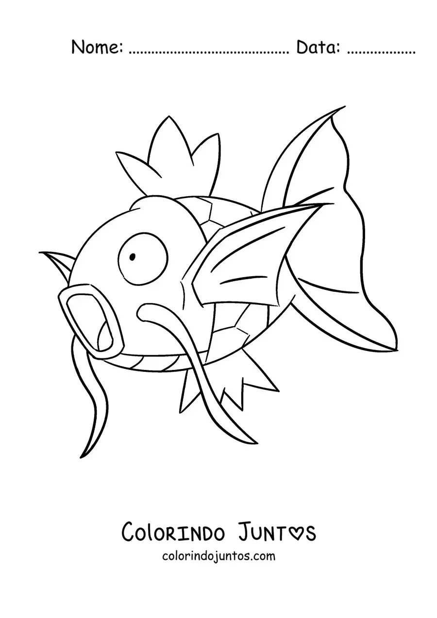 Desenho para colorir do pokémon Magikarp