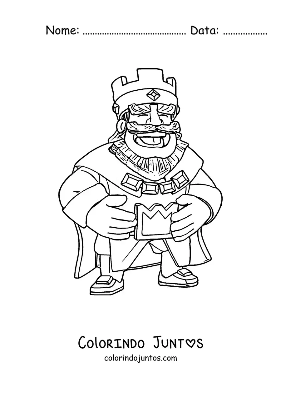 Desenho para colorir do Rei de Clash Royale