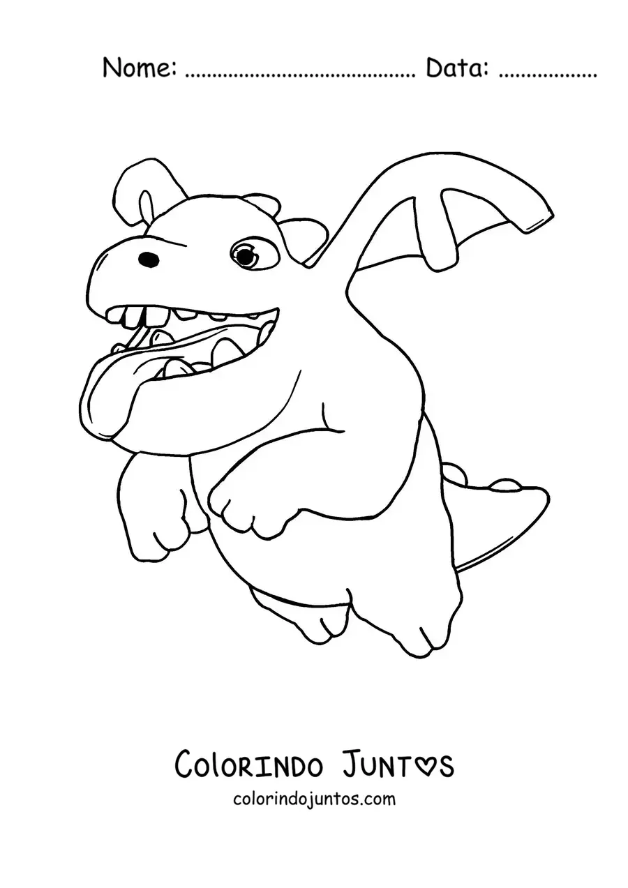 Desenho para colorir de um dragão de Clash Royale