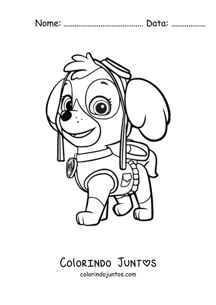 Desenho para colorir da Skye da Patrulha Canina