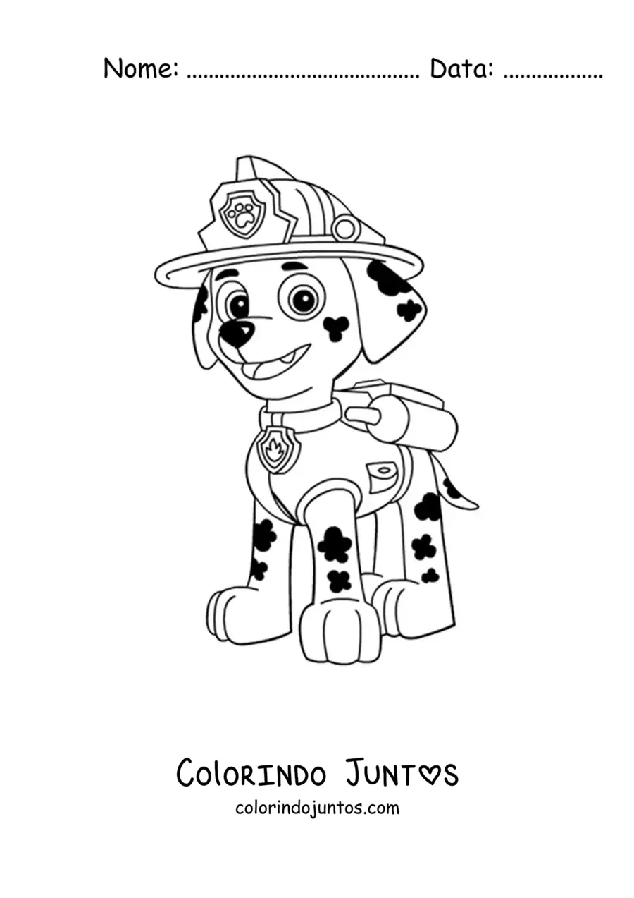 Desenho para colorir do Marshall da Patrulha Canina