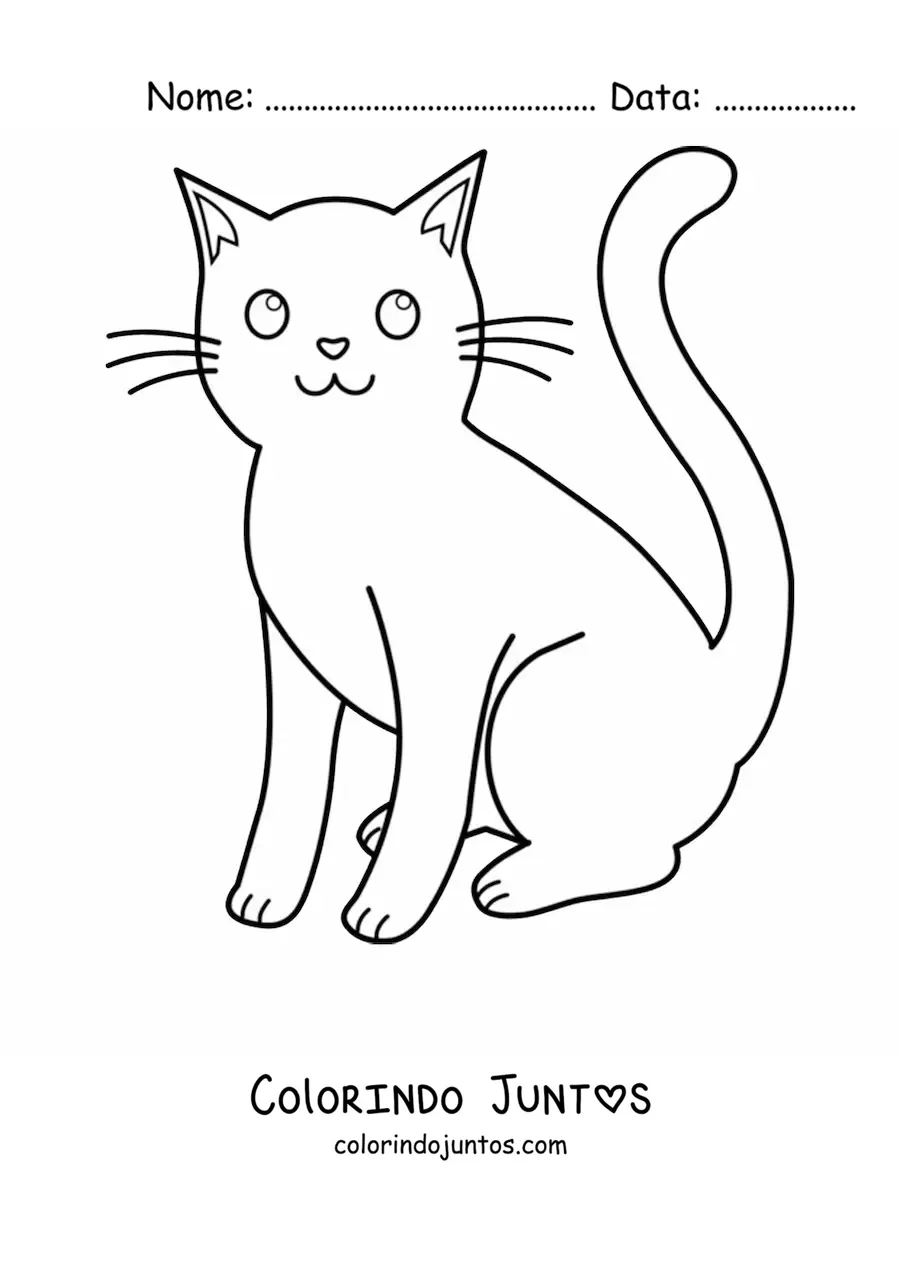 Desenho para colorir de um gato
