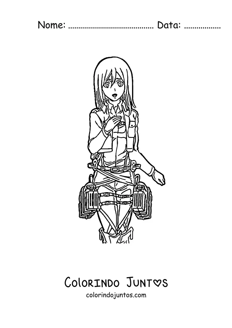 Desenho para colorir da Historia Reiss de Attack On Titan