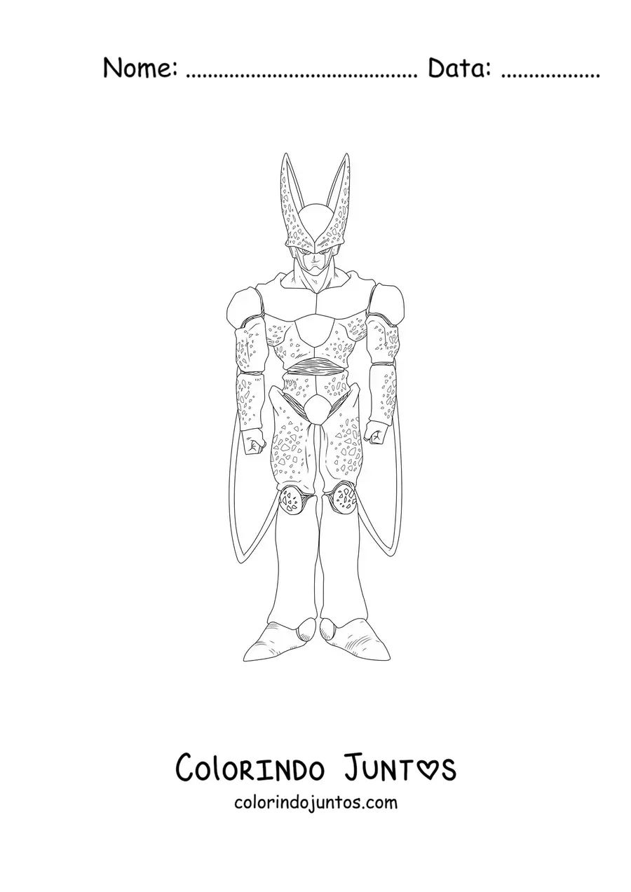 Desenho para colorir do Cell de Dragon Ball