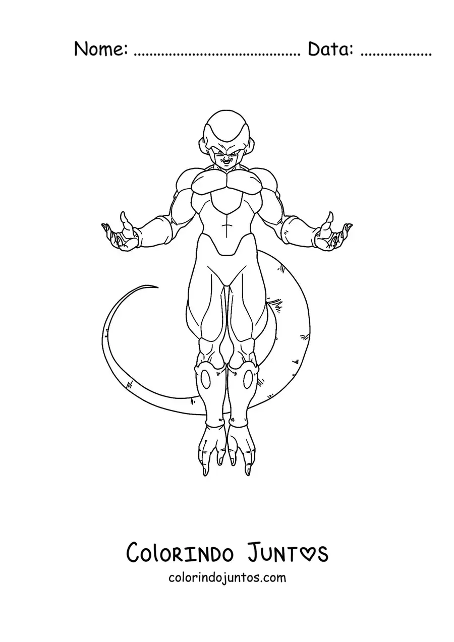 Desenho para colorir do Freeza de Dragon Ball
