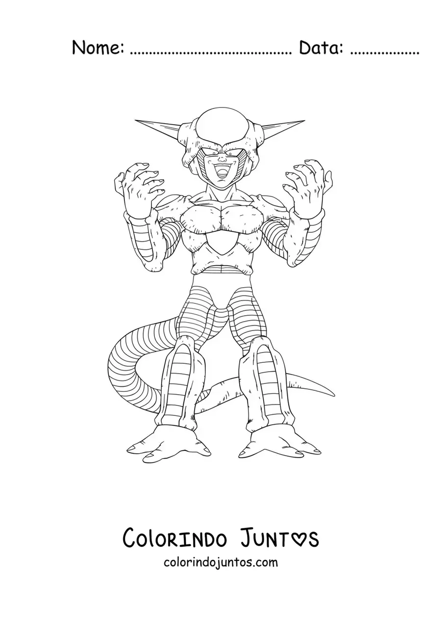 Desenho para colorir do Freeza de Dragon Ball