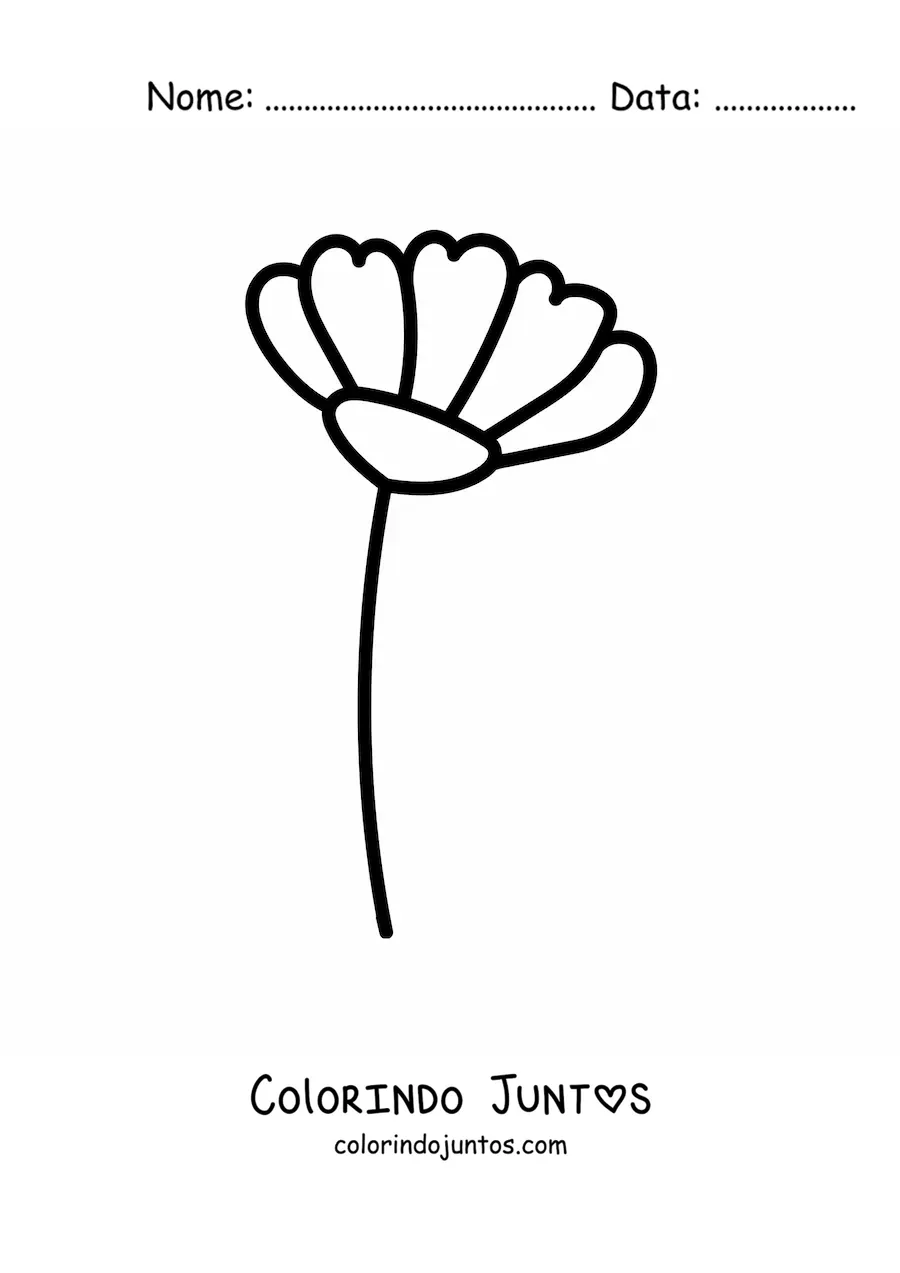 Desenho para colorir de um cravo simples