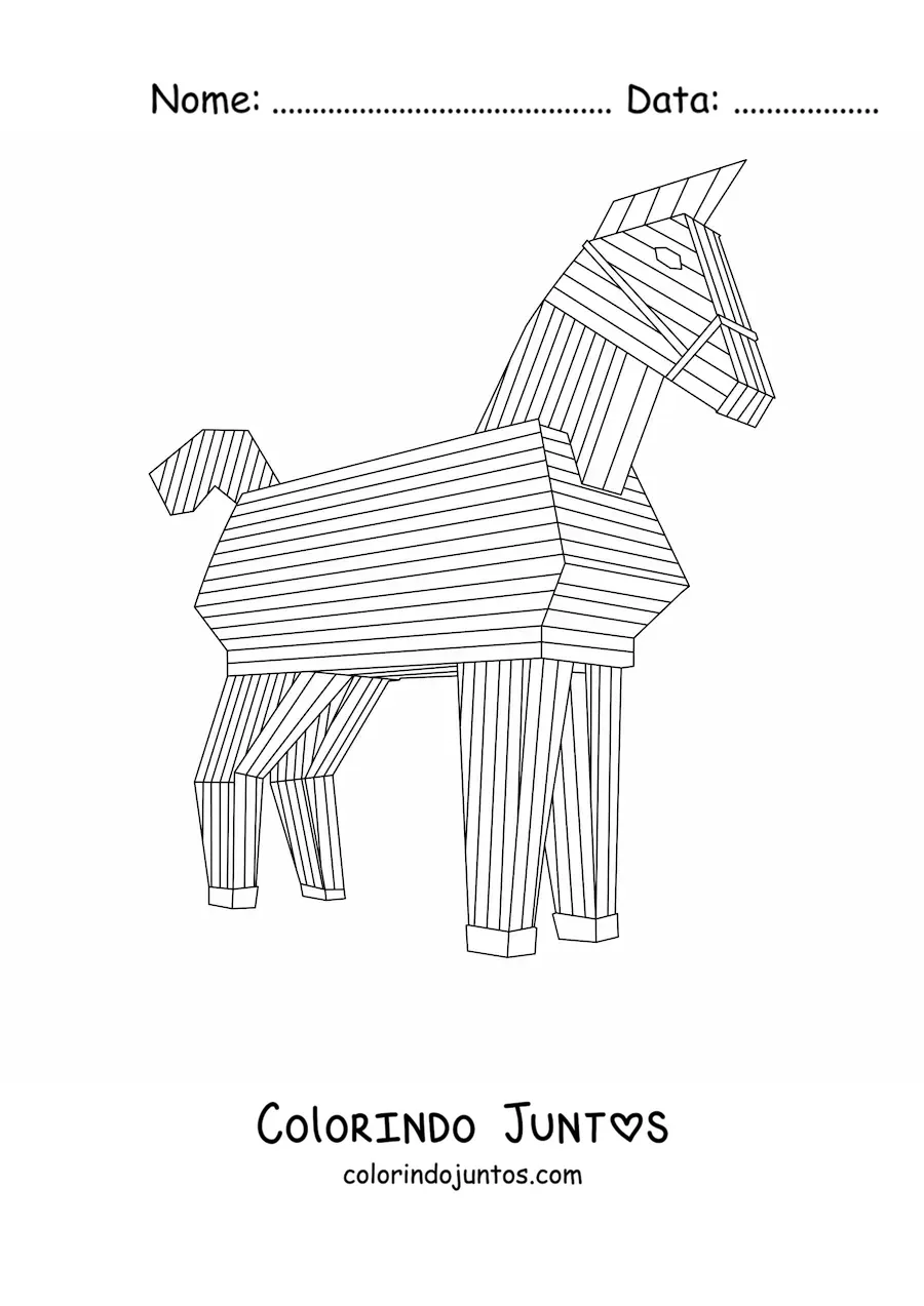 Desenho para colorir do cavalo de Troia