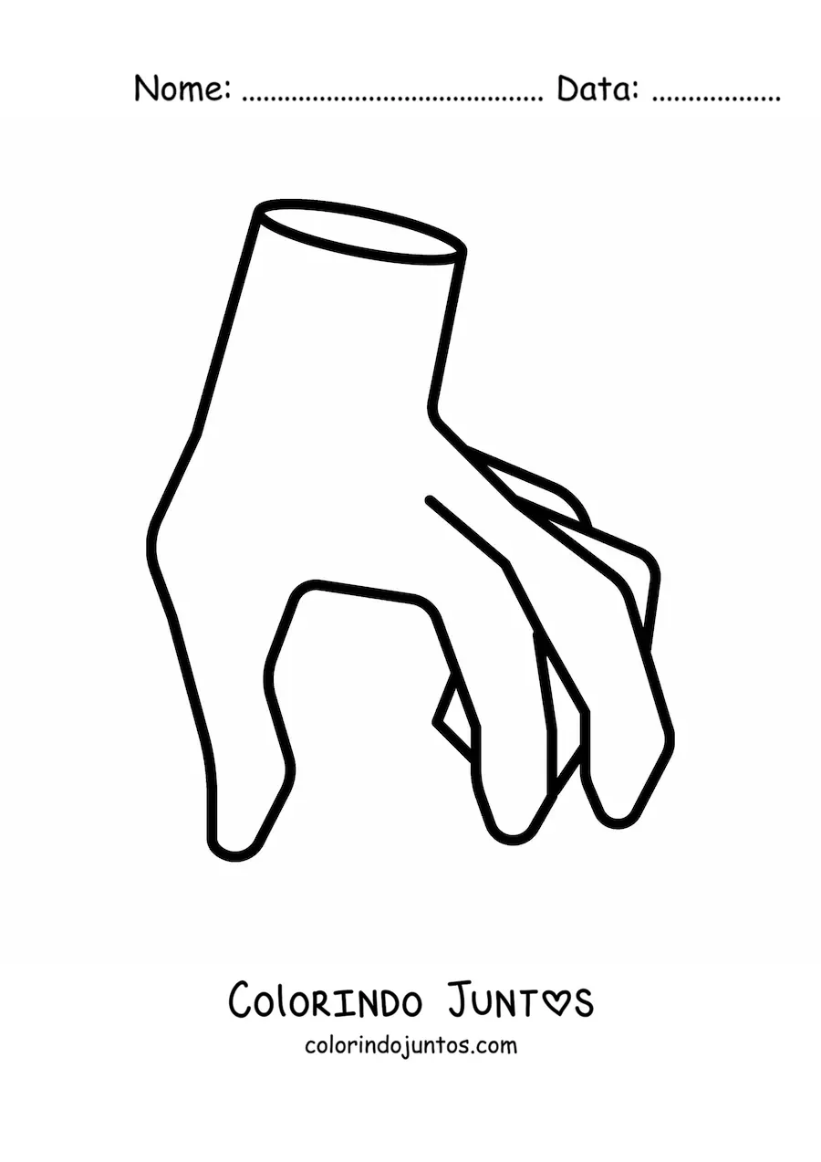 Desenho para colorir de uma mão