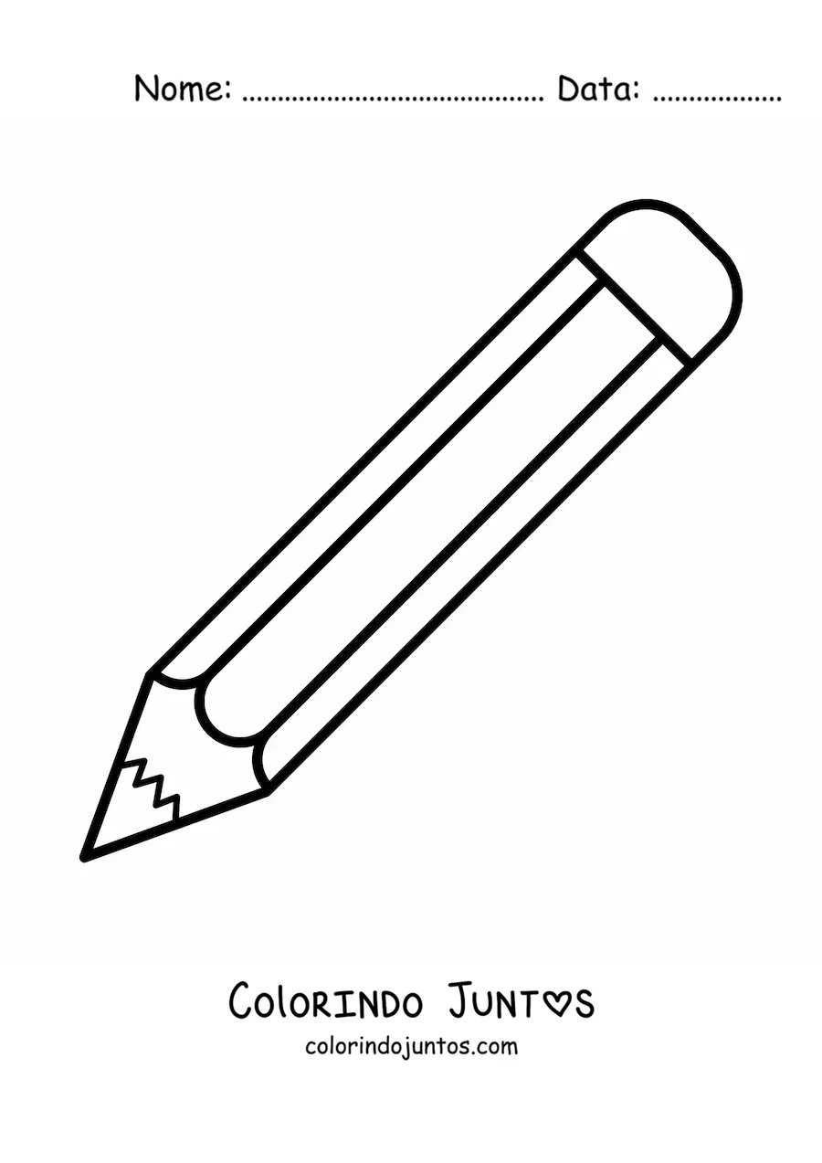 Desenho para colorir de um lápis simples