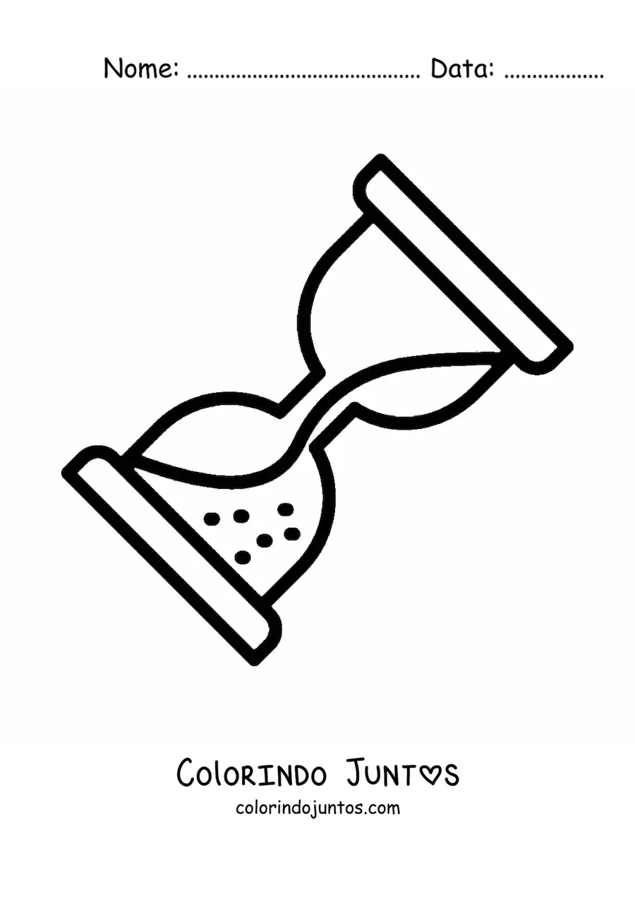 Desenho para colorir de uma ampulheta simples