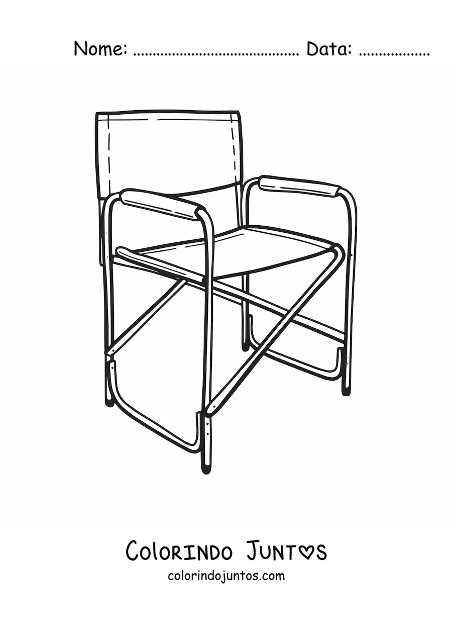 Desenho para colorir de uma cadeira dobrável