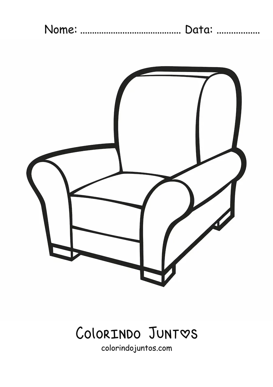 Desenho para colorir de poltrona
