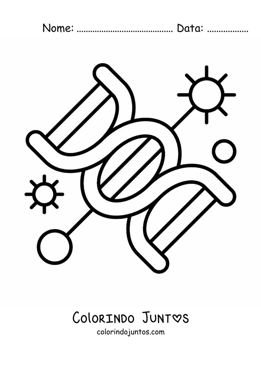Desenho para colorir do DNA