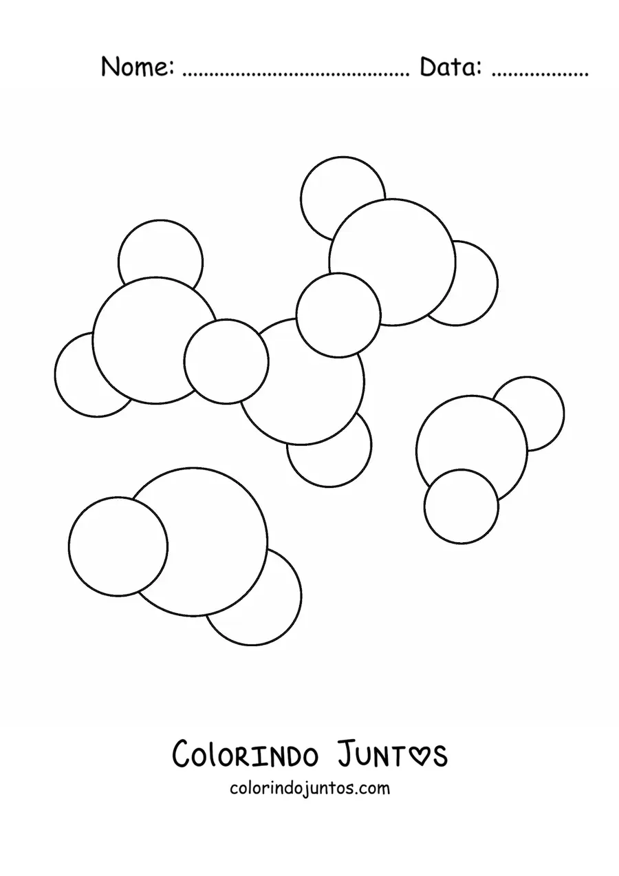 Desenho para colorir das enzimas