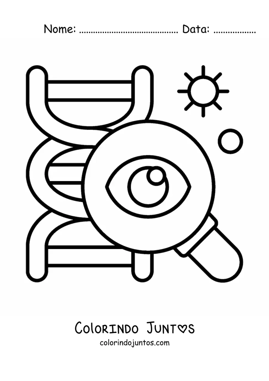 Desenho para colorir do genoma
