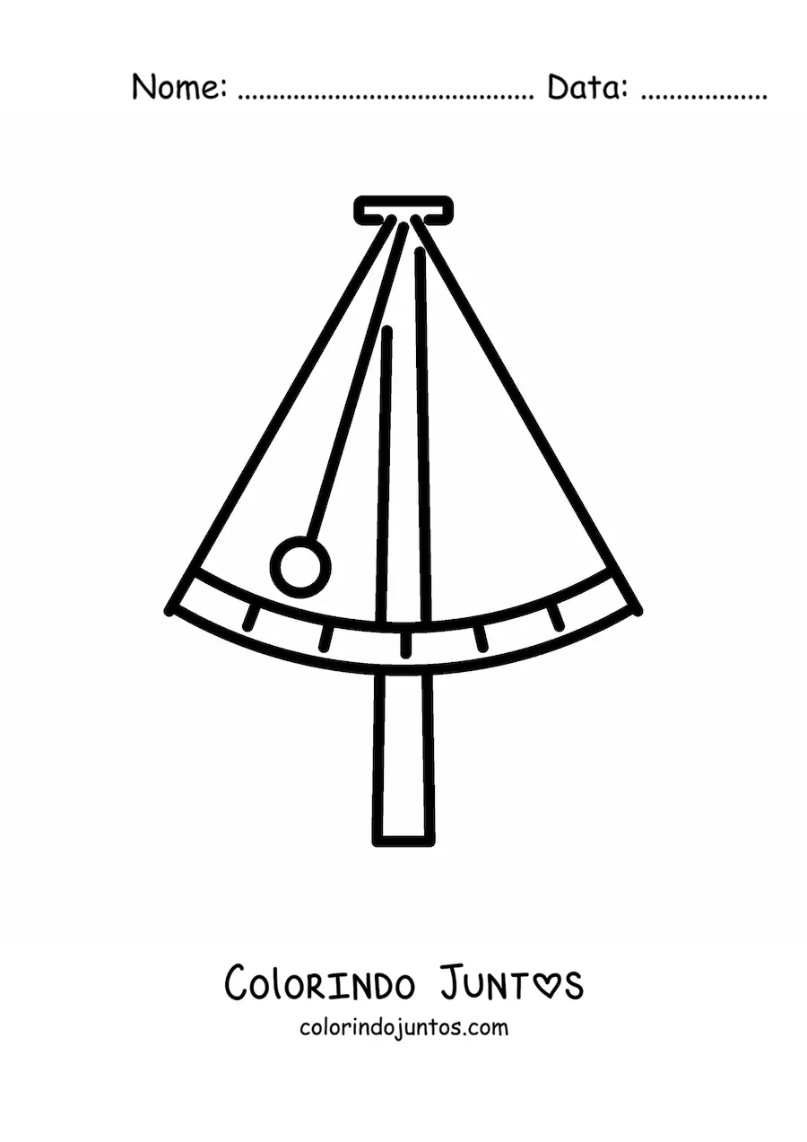 Desenho para colorir de um pêndulo