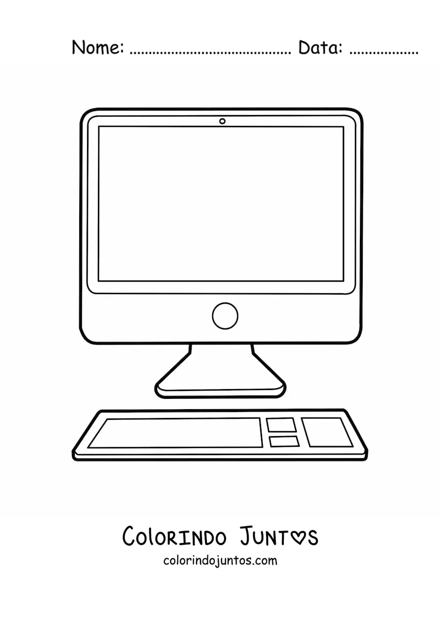 Desenho para colorir de um computador moderno