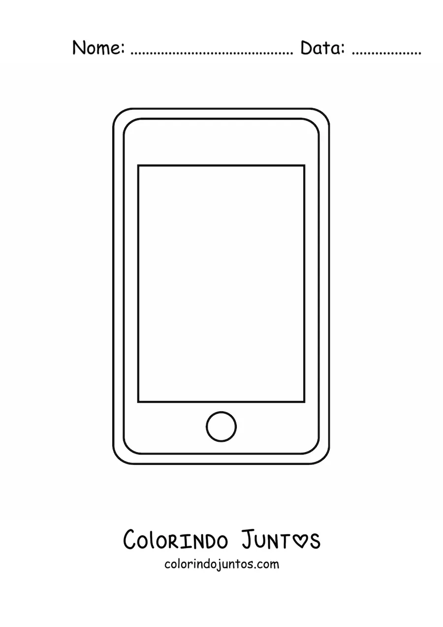 Desenho para colorir de um telefone moderno
