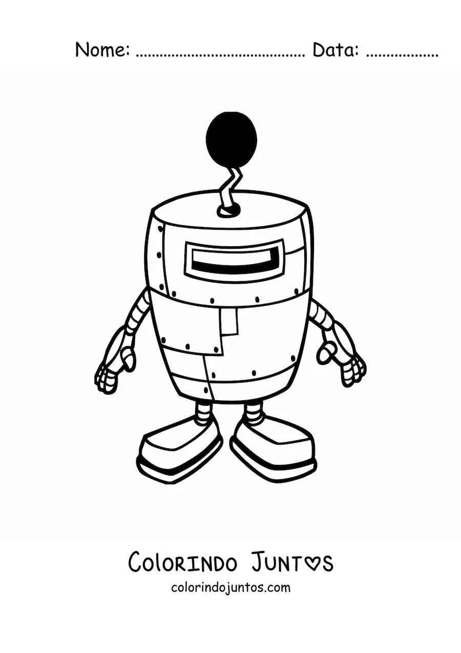 Desenho para colorir de um robo malvado