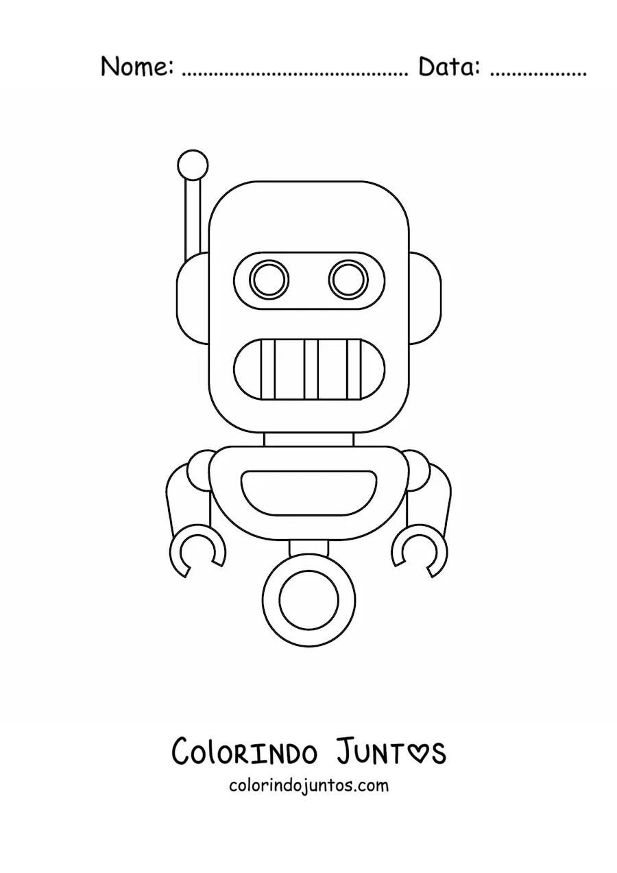 Desenho para colorir de um mini robo