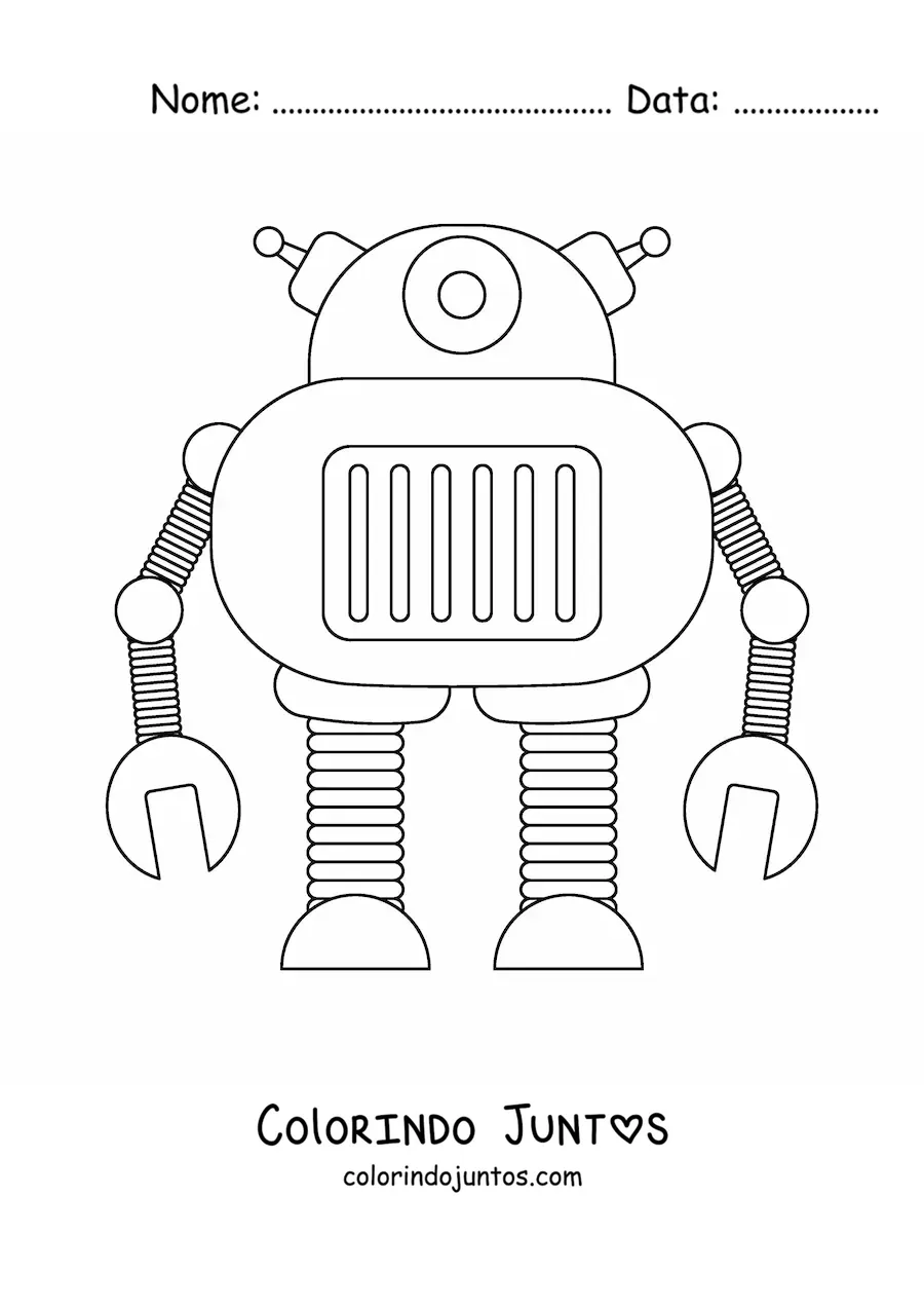 Desenho para colorir de um robo gigante