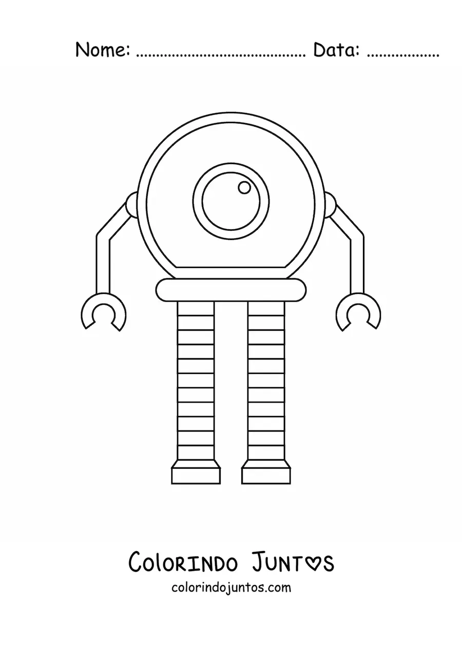 Desenho para colorir de um robo