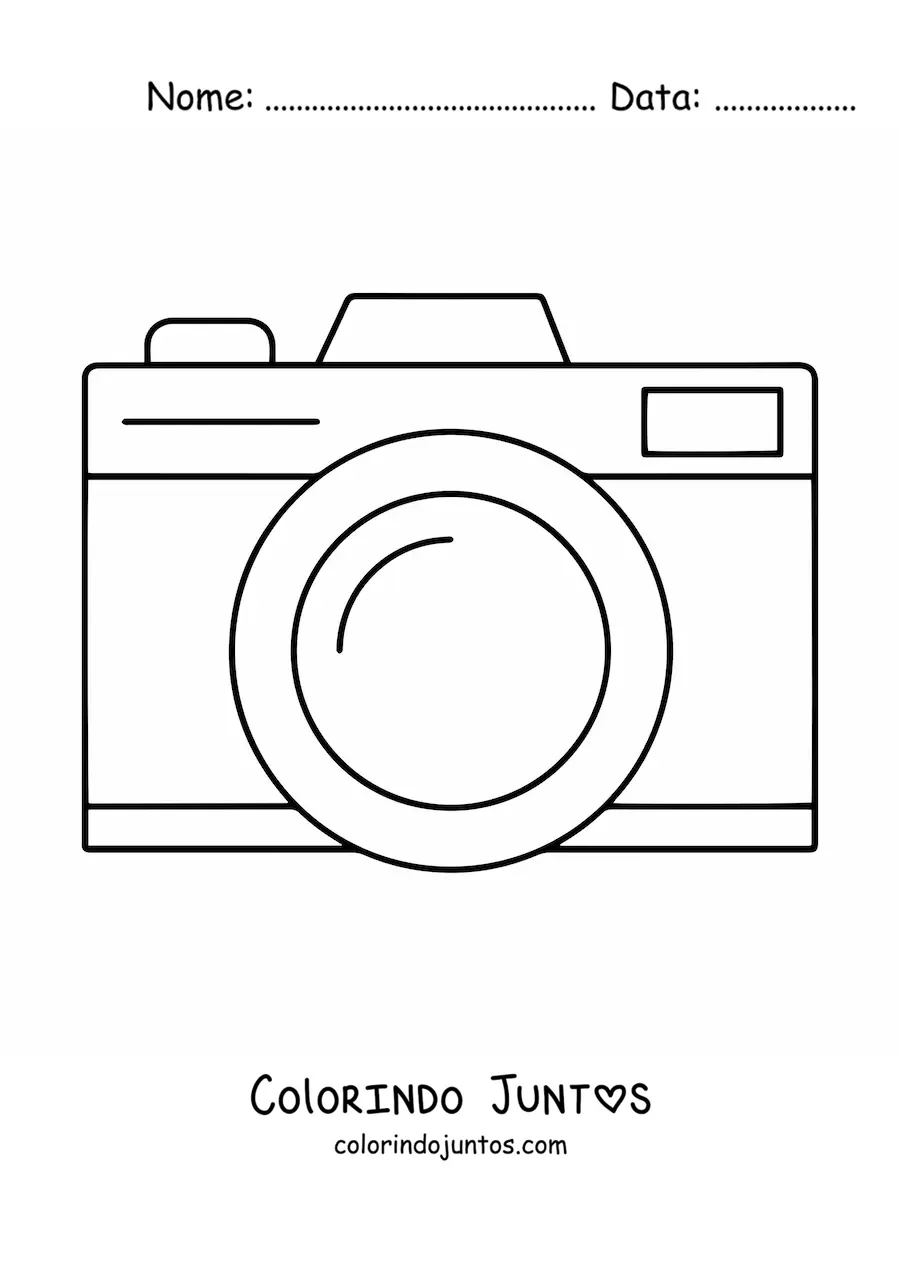 Desenho para colorir de uma camera de fotos