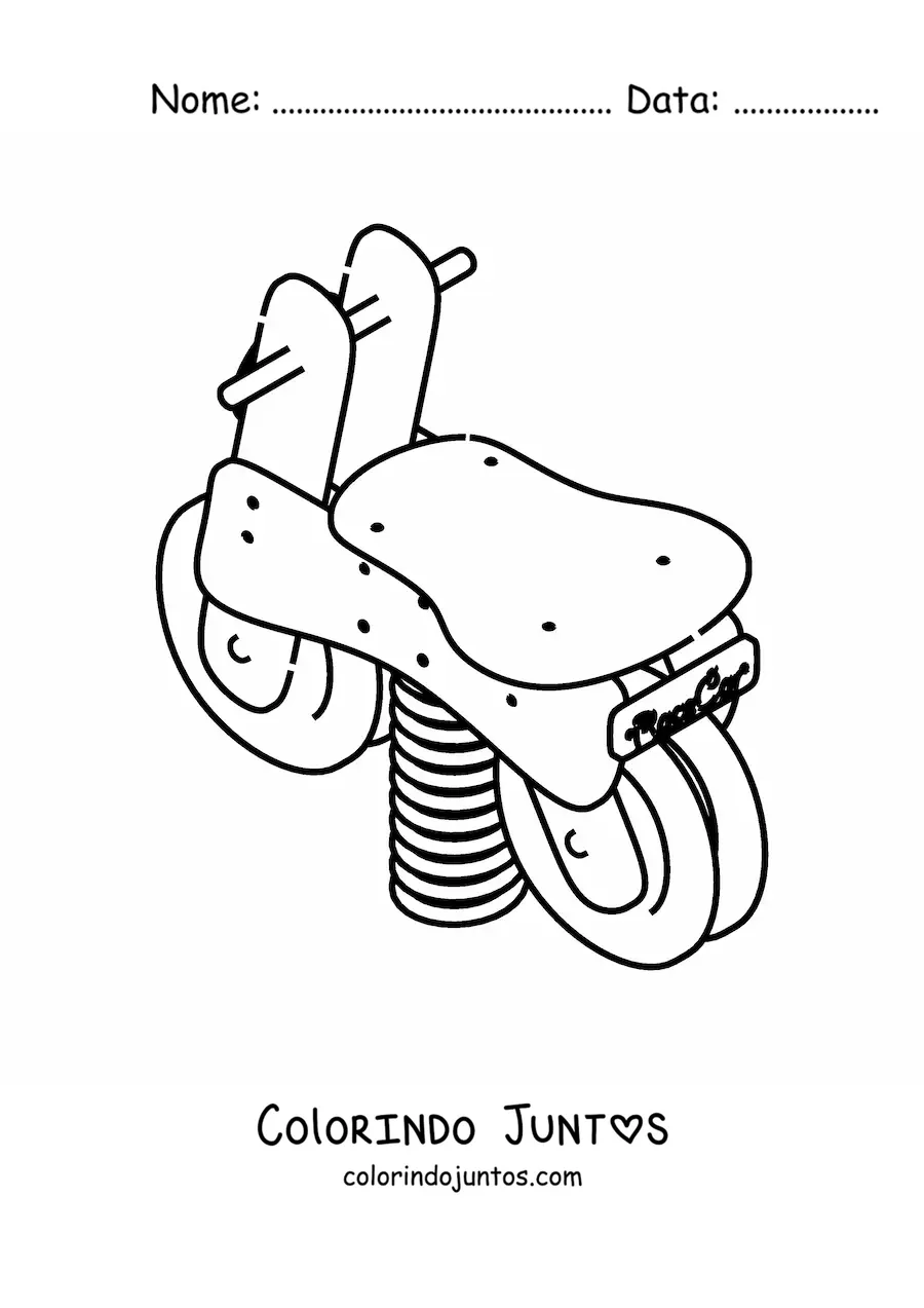 Desenho para colorir de uma gangorra do parque