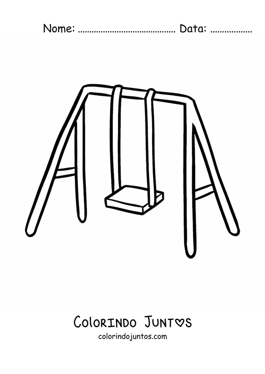Desenho para colorir de um balanço
