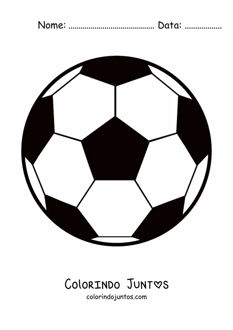 Desenho para colorir de uma bola de futebol