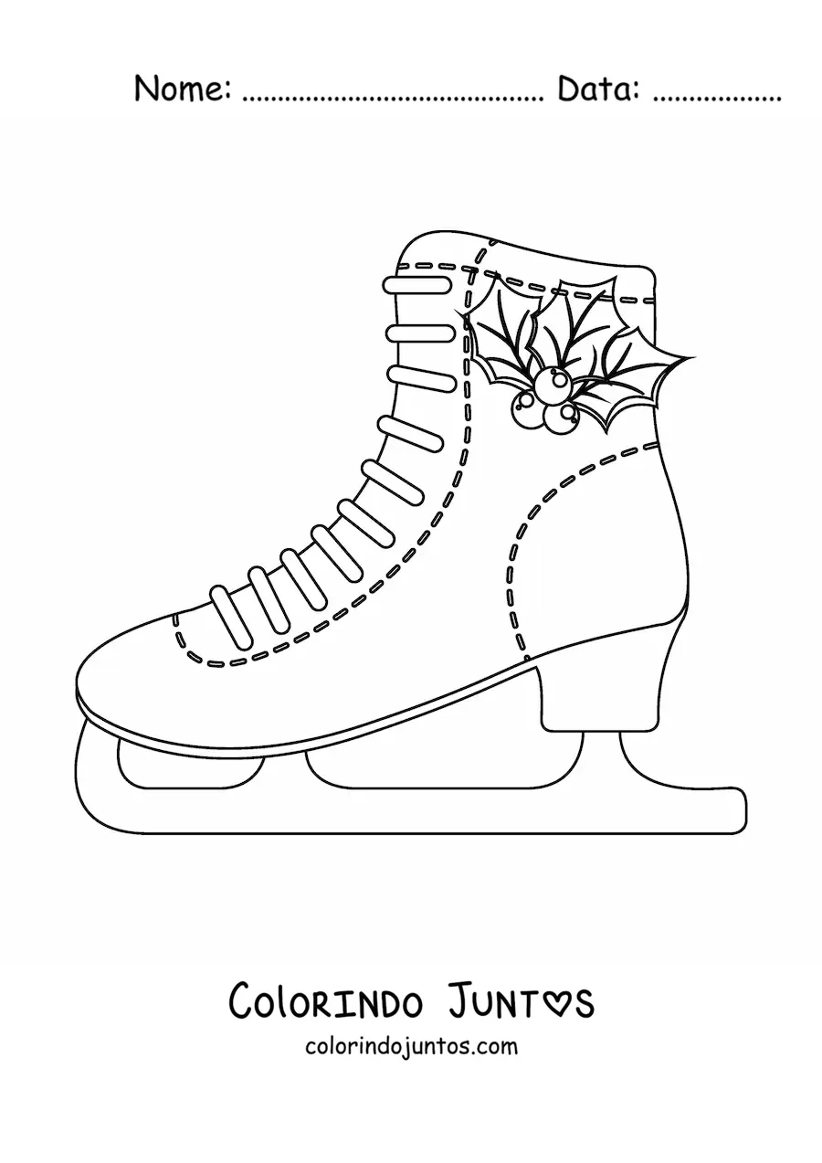 Desenho para colorir de um patim de gelo
