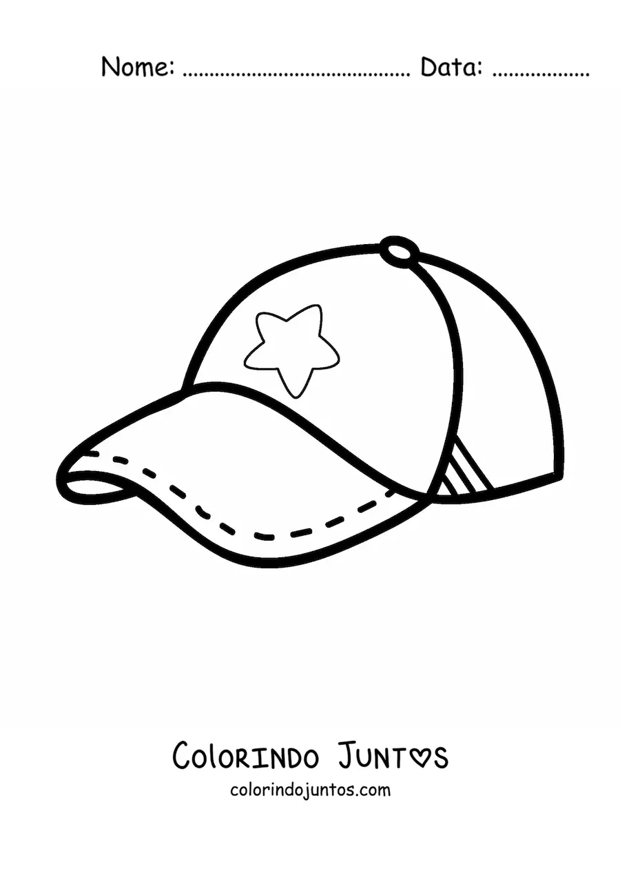Desenho para colorir de um boné