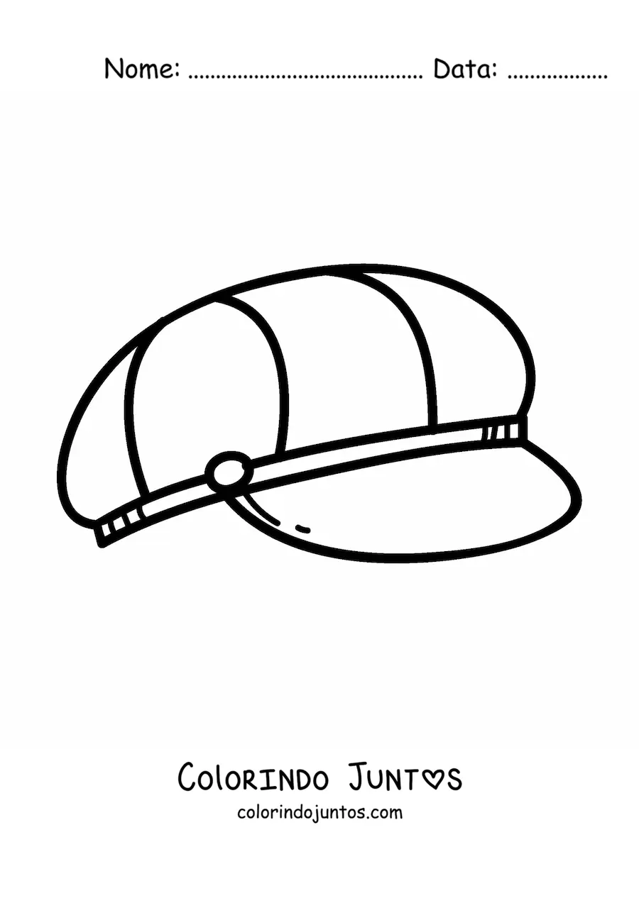 Desenho para colorir de uma boina vintage