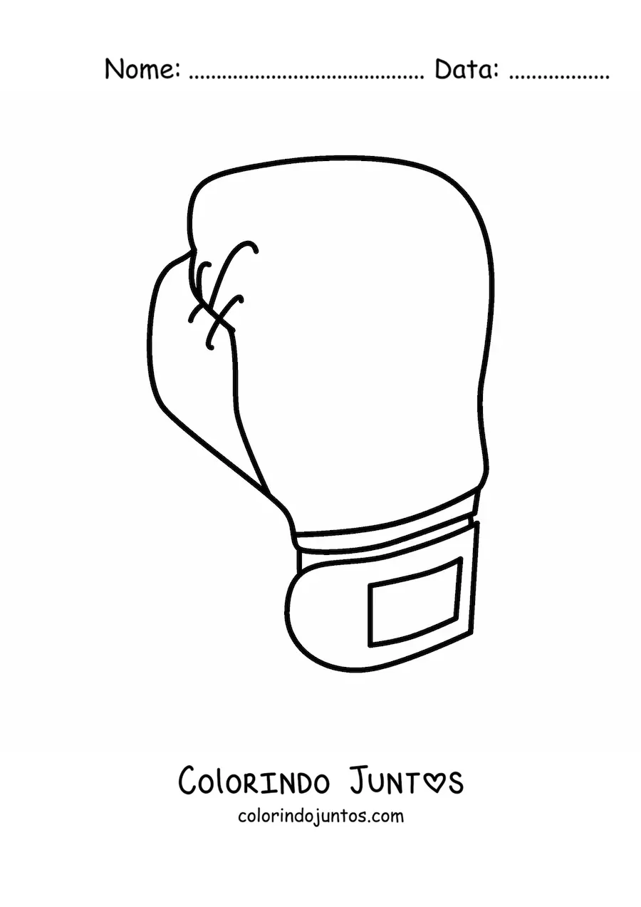 Desenho para colorir de uma luva de luta