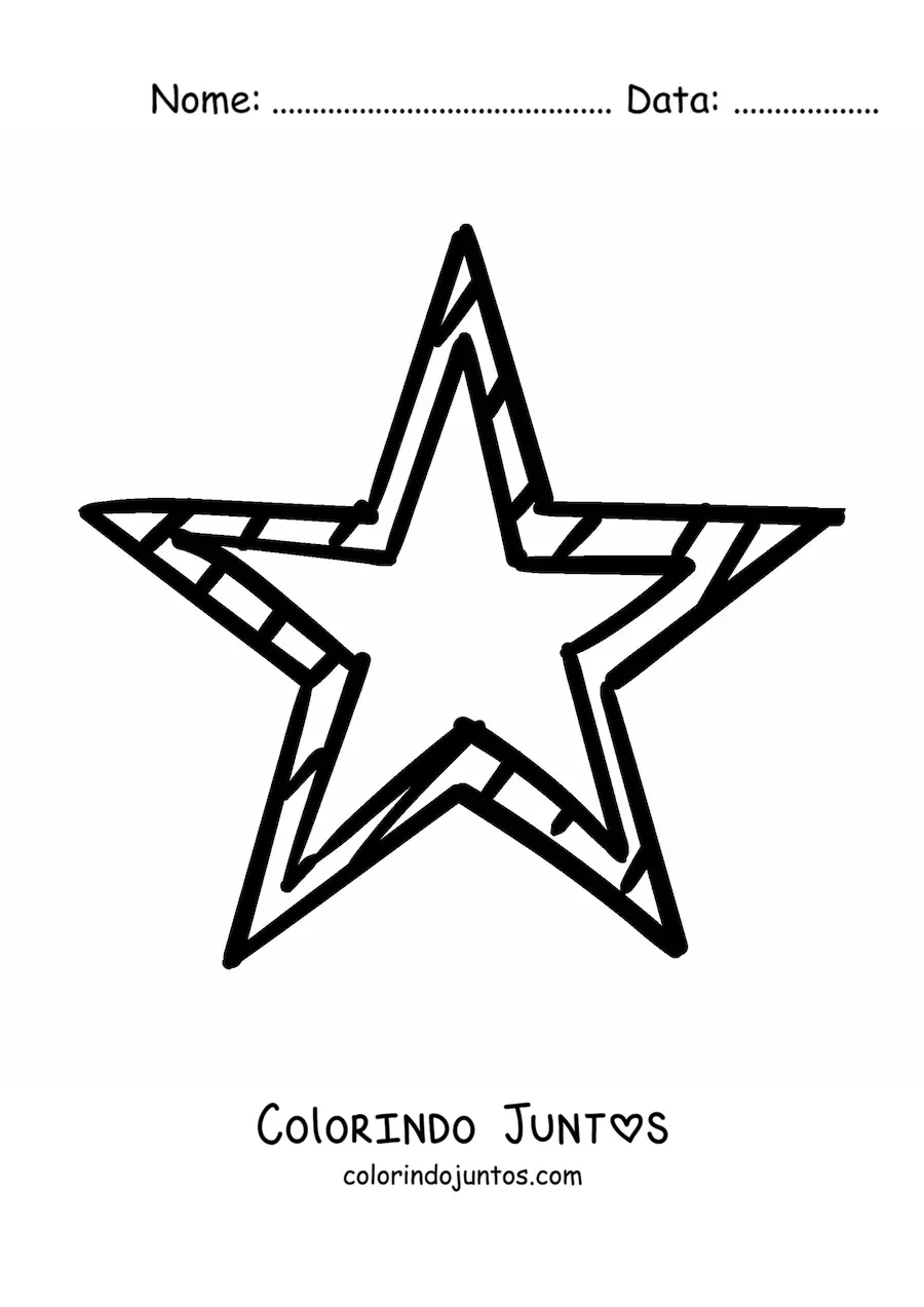 Desenho para colorir de uma estrela