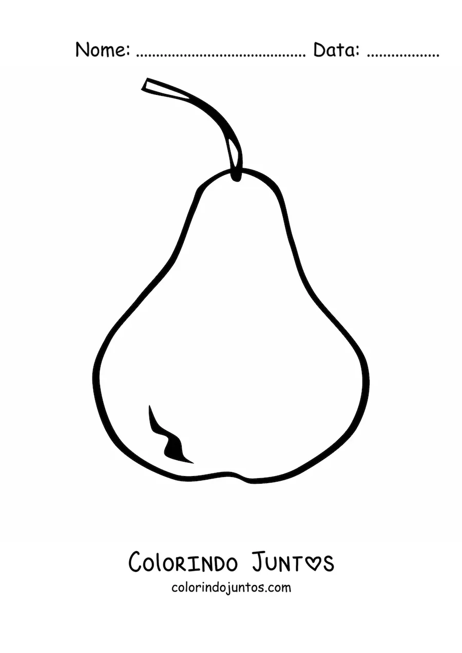 Desenho para colorir de uma pera