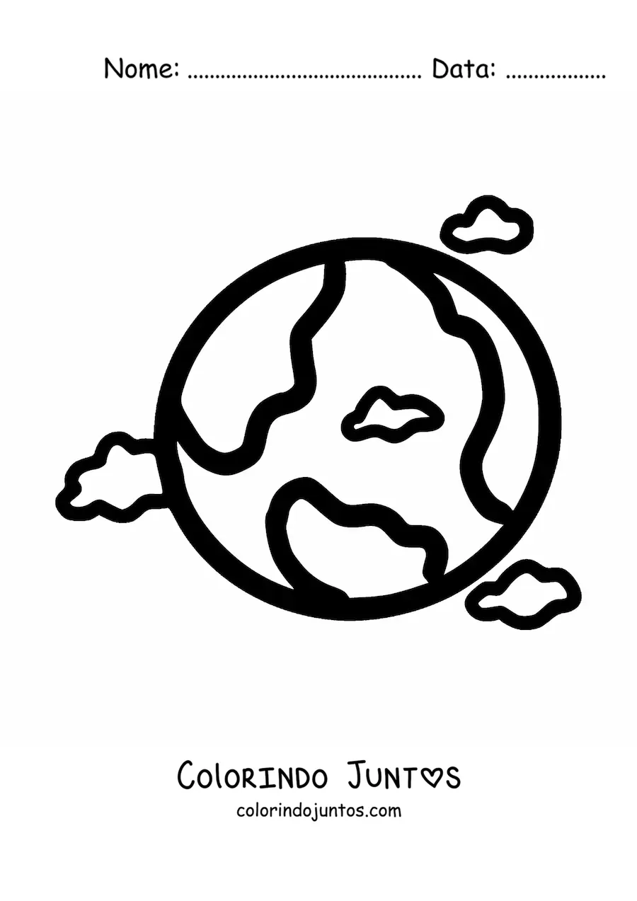 Desenho para colorir da Terra