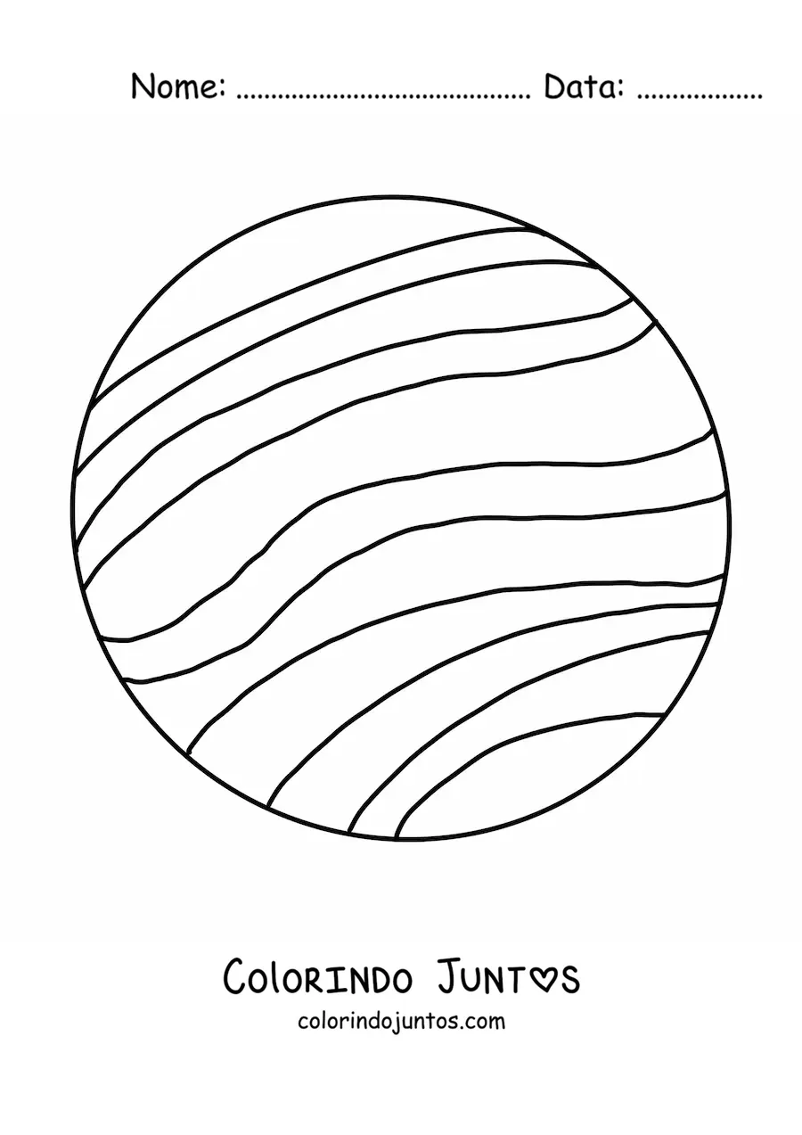 Desenho para colorir do planeta Vênus