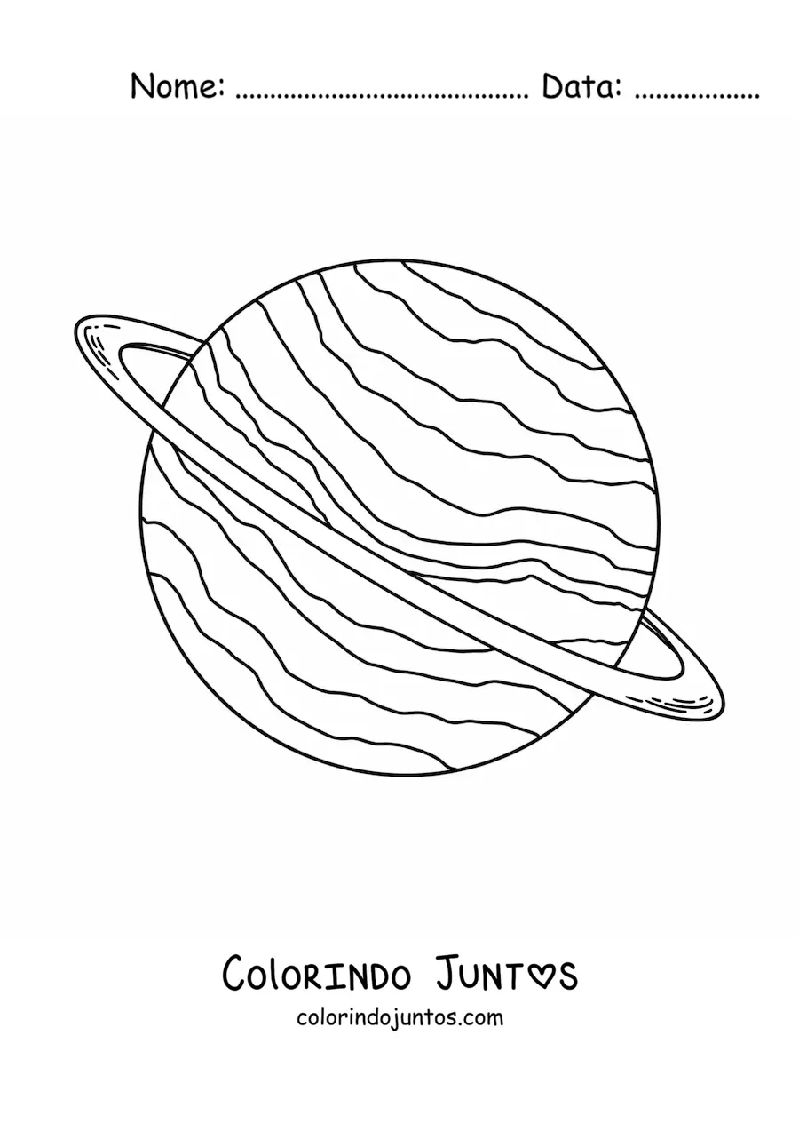 Desenho para colorir do planeta Urano