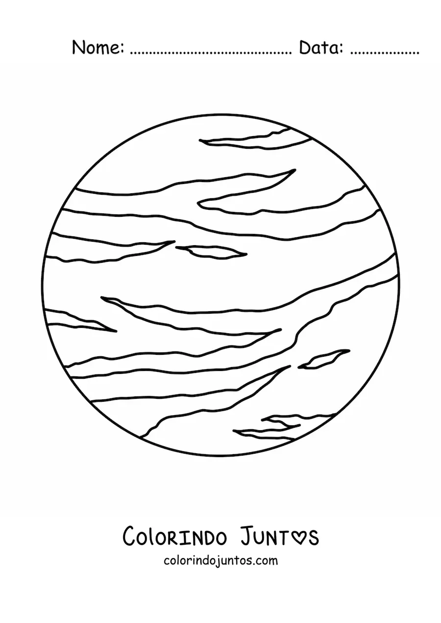 Desenho para colorir do planeta Netuno
