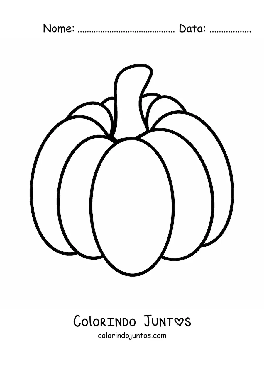 Desenho para colorir de uma abobora