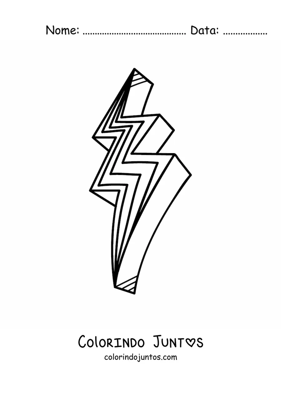 Desenho para colorir de um raio