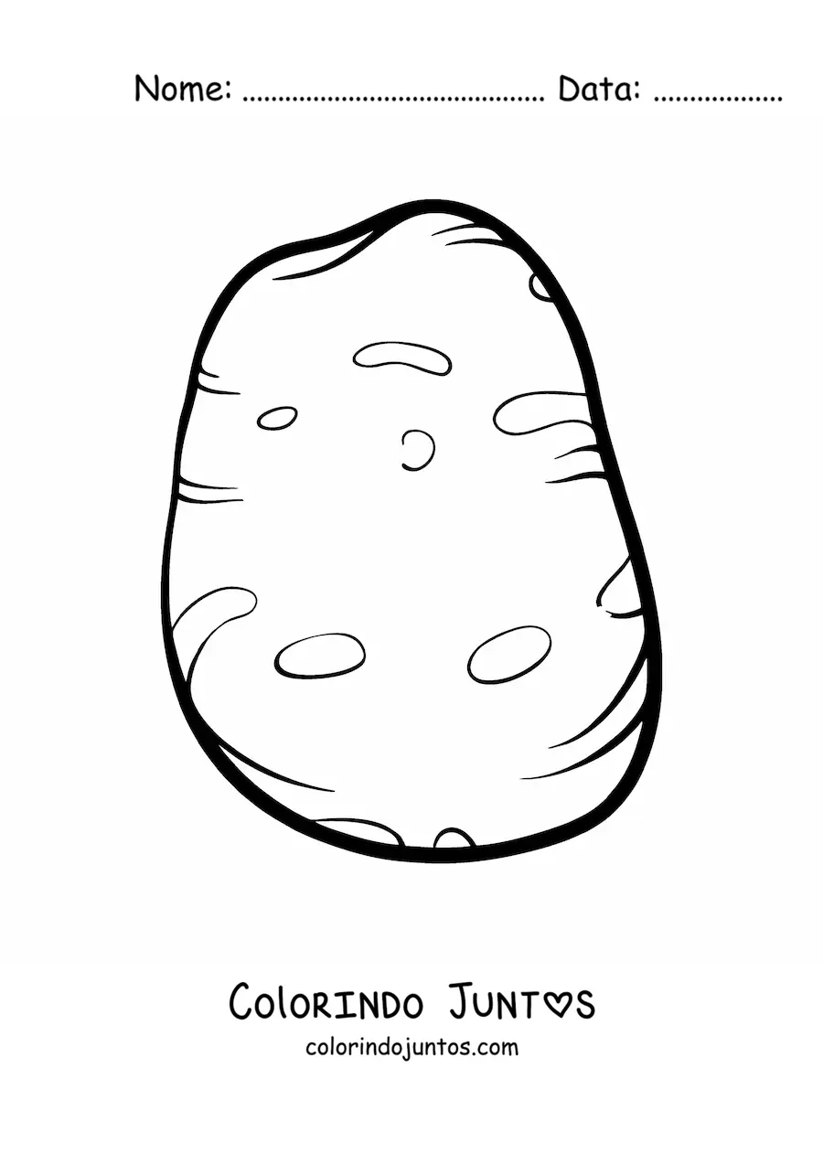 Desenho para colorir de uma batata
