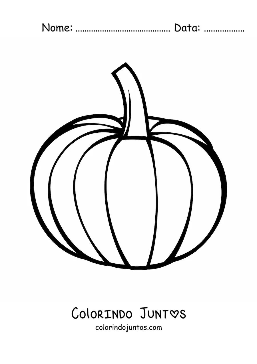 Desenho para colorir de uma abóbora grande
