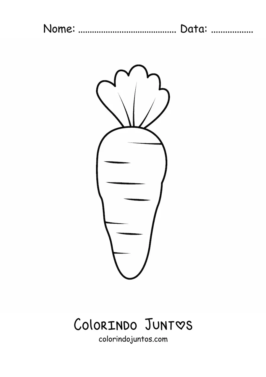 Desenho para colorir de uma cenoura